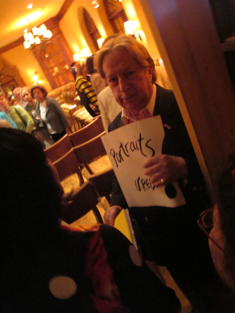 Man holding signature