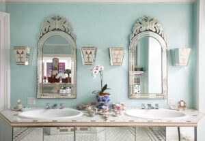 Vivians blue bathroom