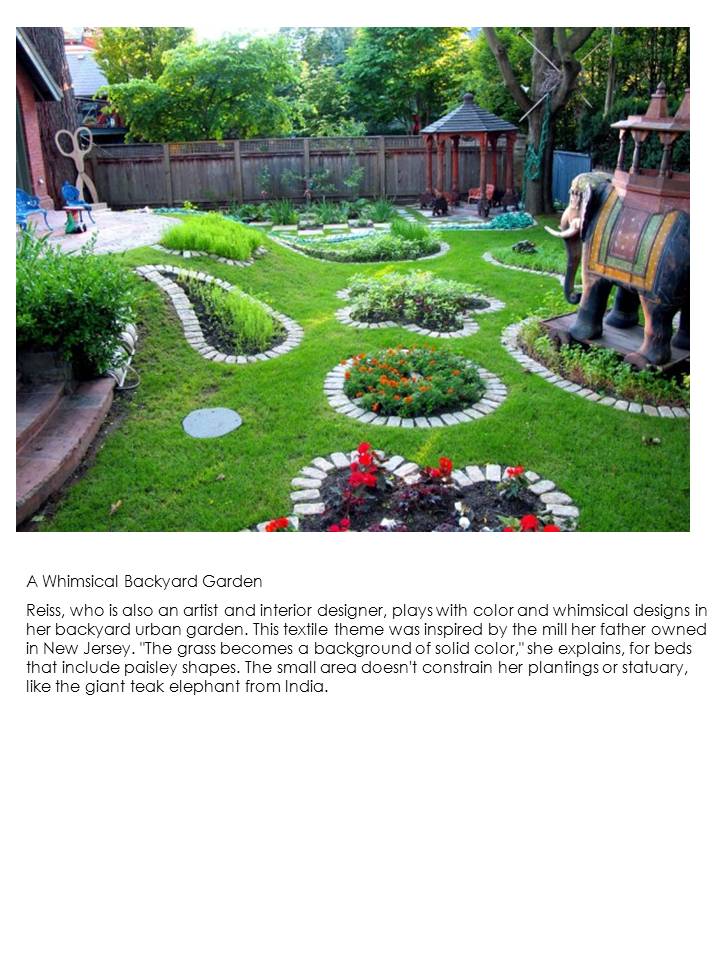 Web page screenshot of garden from above