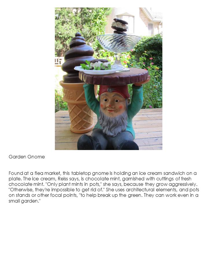 Web page screenshot of garden