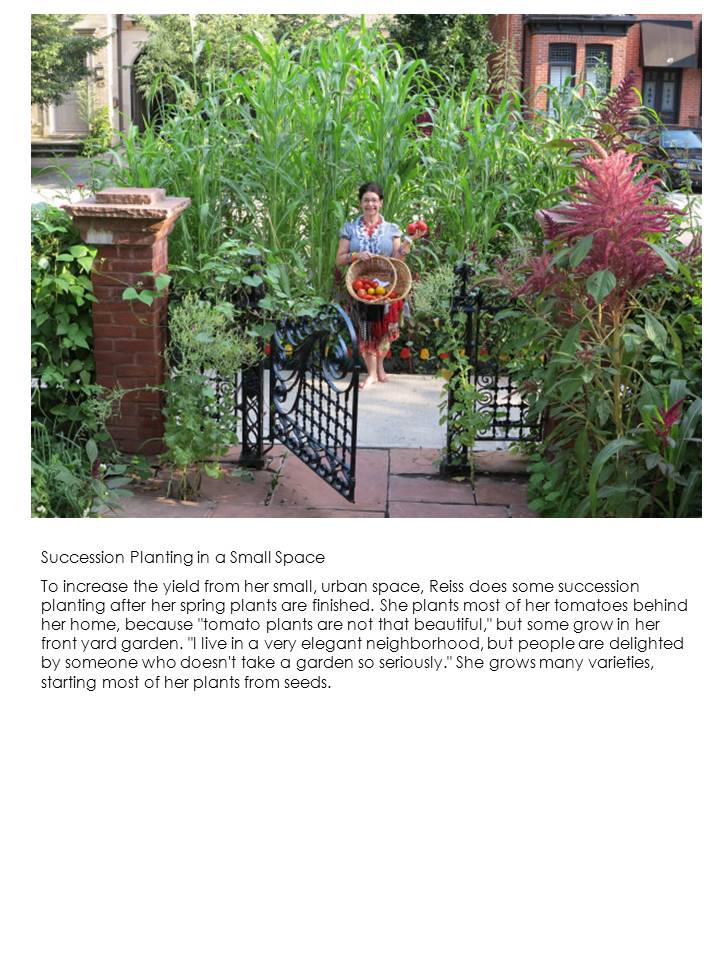 Web page screenshot of garden