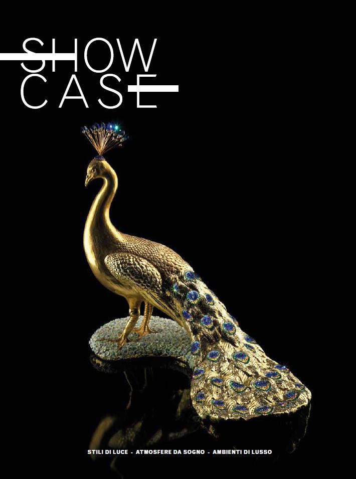 Peacock on black magazine cover
