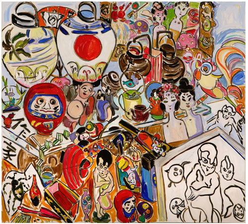 Busy colorful painting